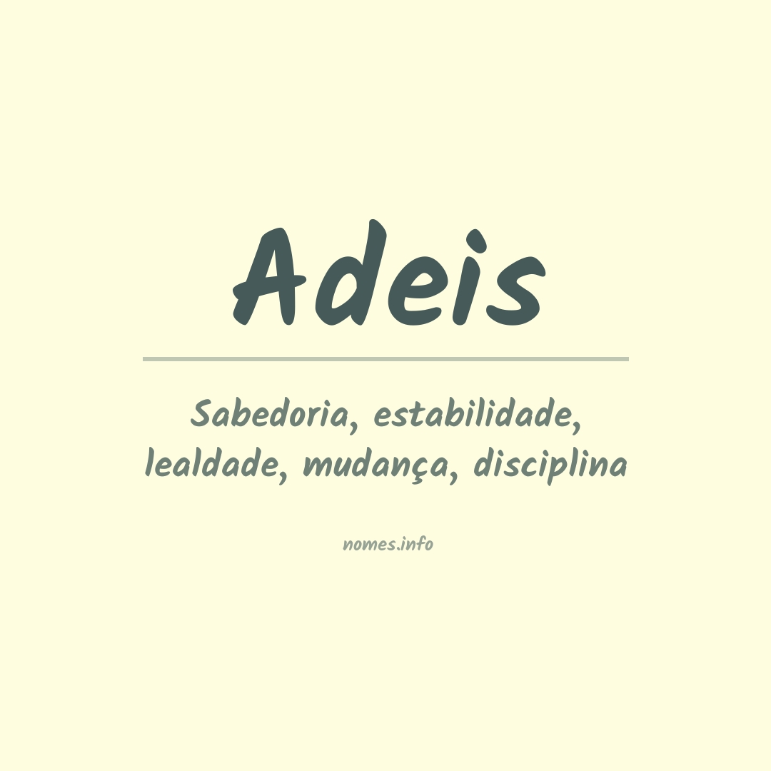 Significado do nome Adeis
