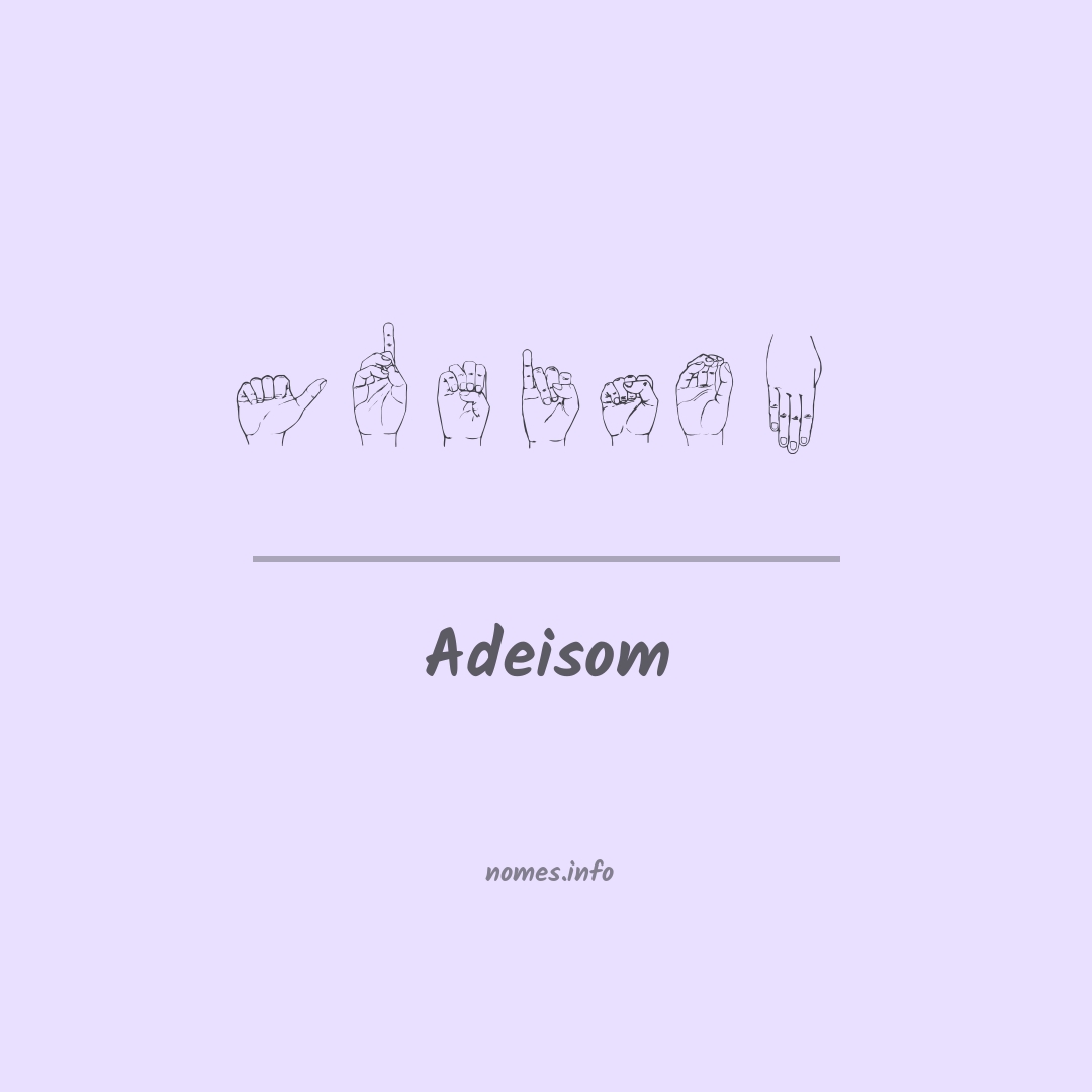 Adeisom em Libras