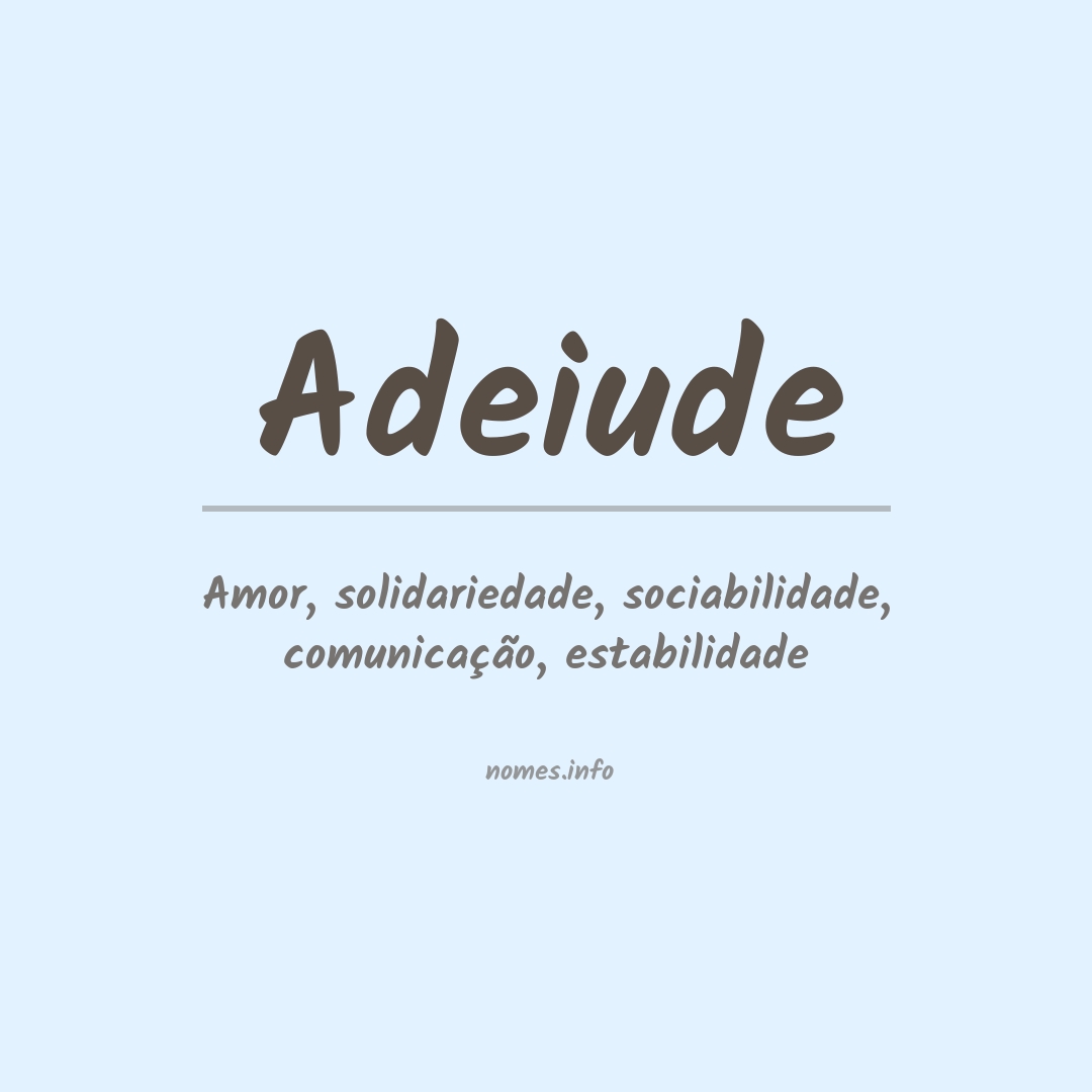 Significado do nome Adeiude