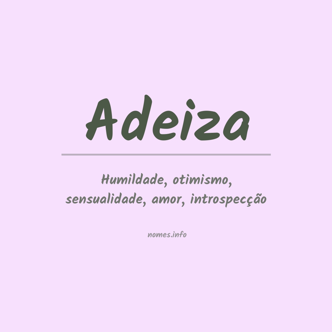 Significado do nome Adeiza