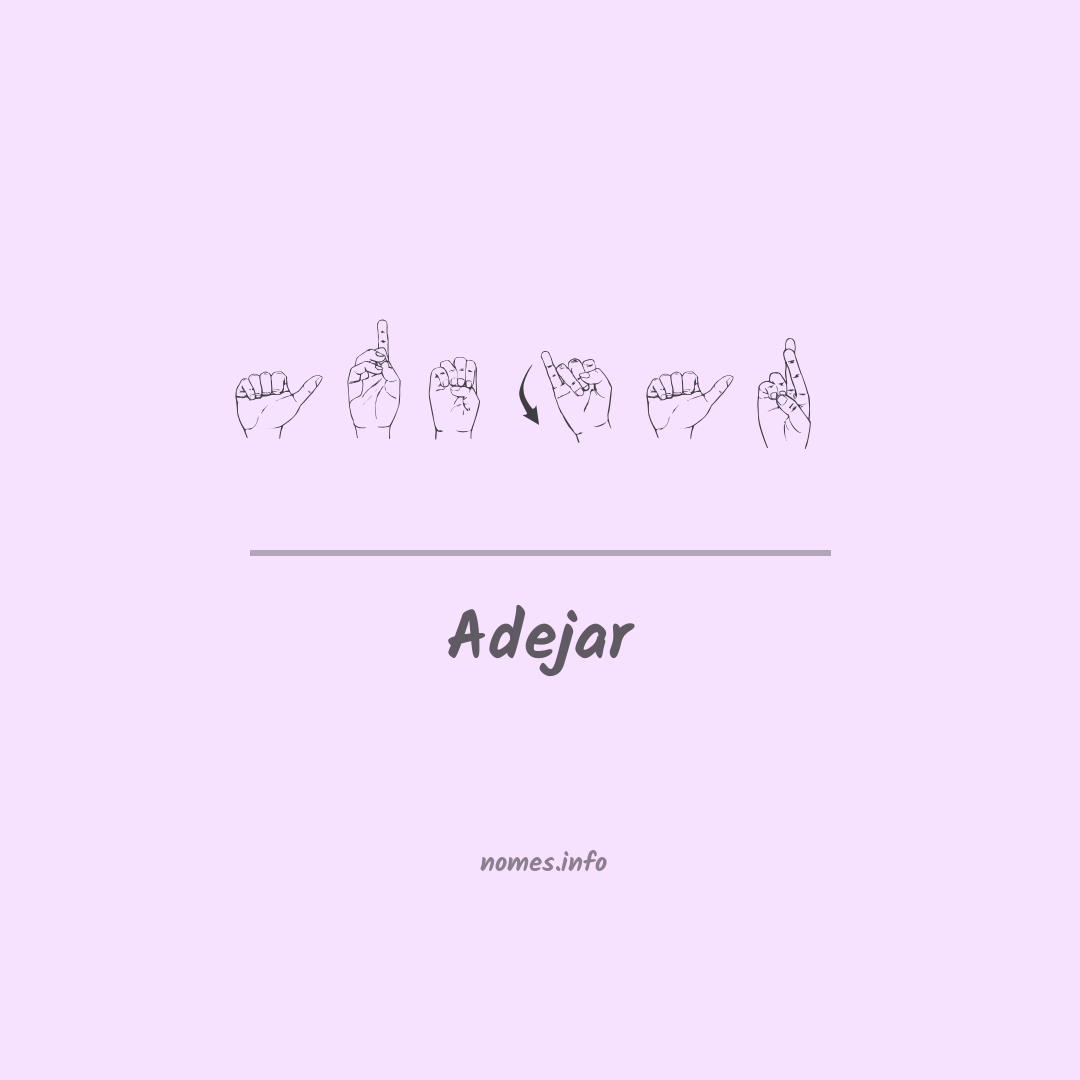 Adejar em Libras