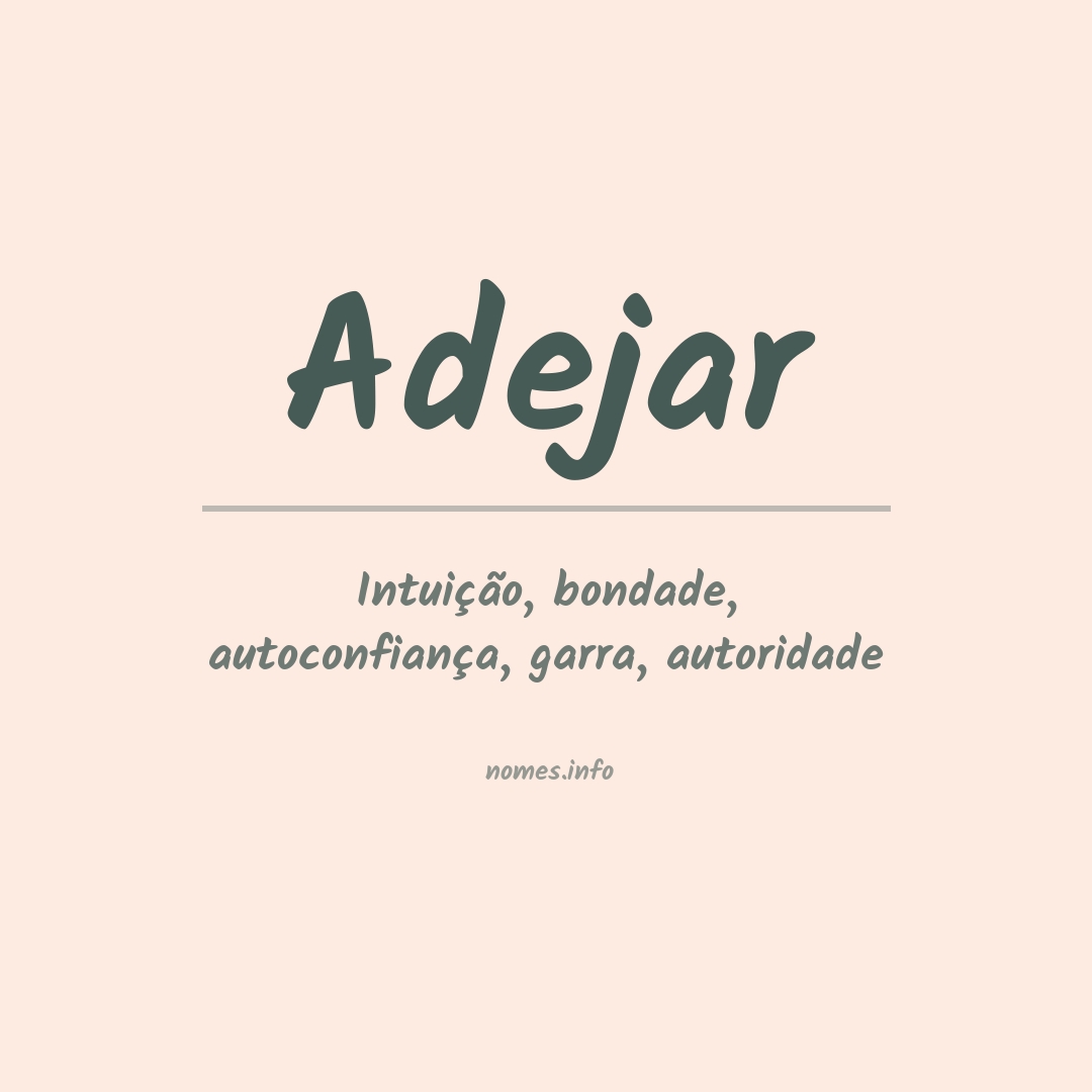Significado do nome Adejar