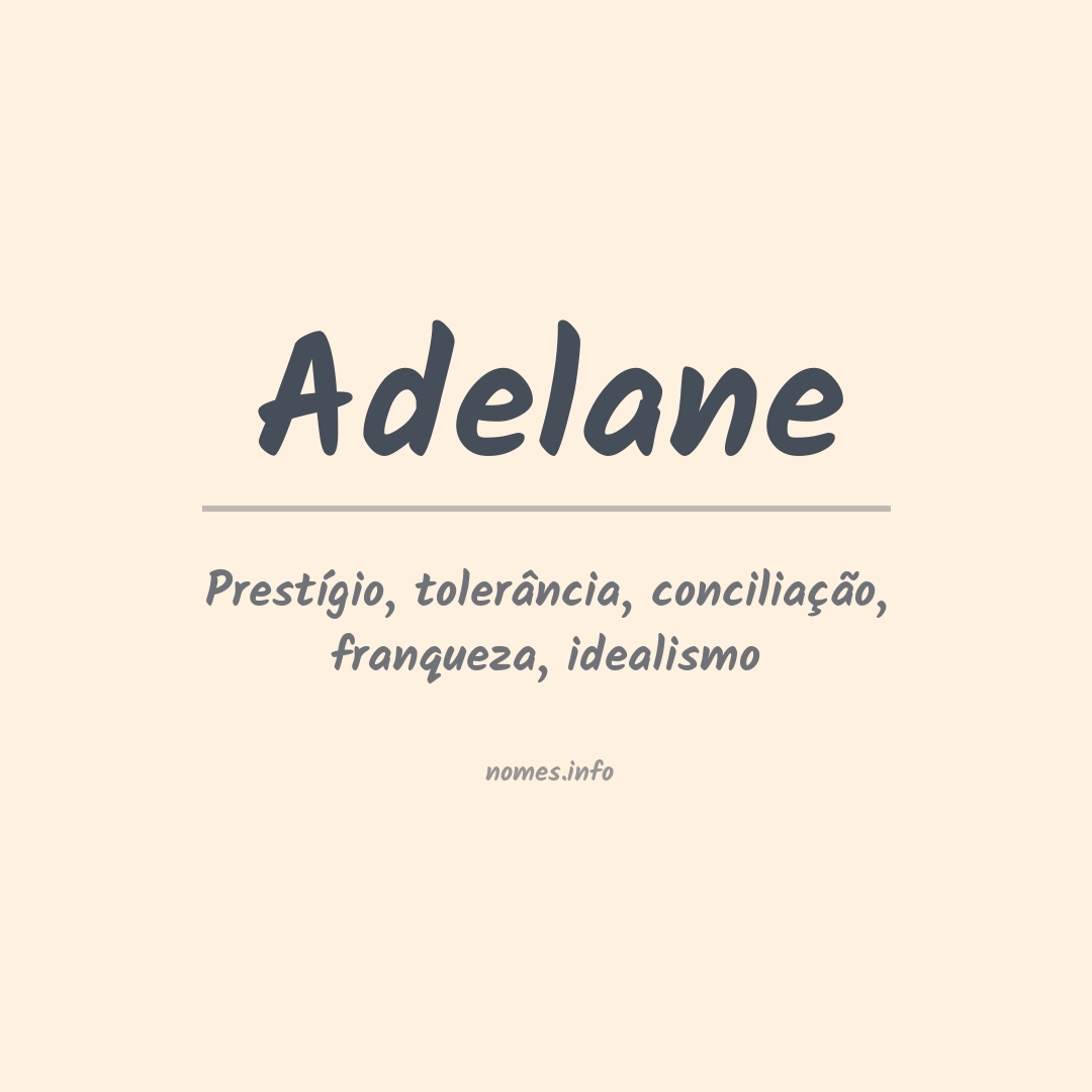 Significado do nome Adelane