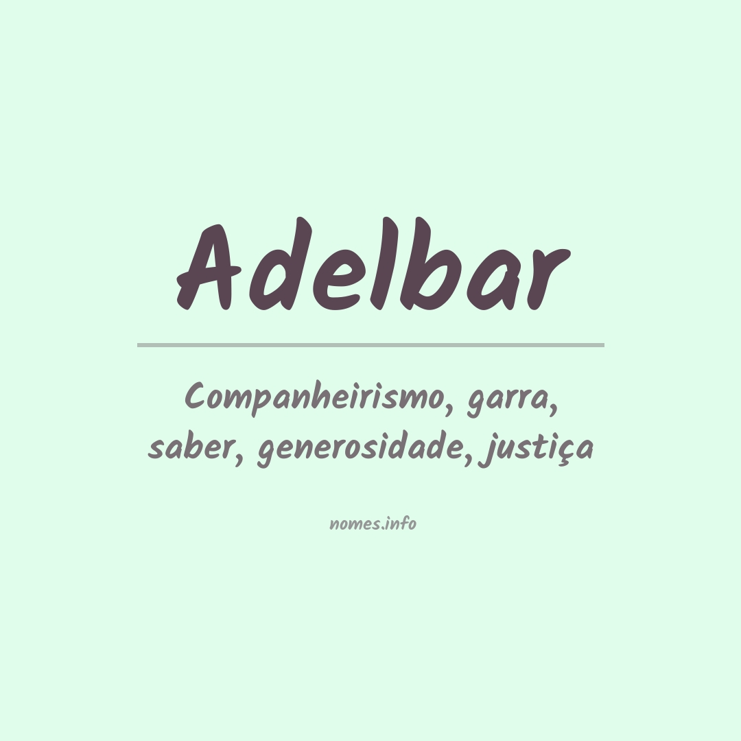 Significado do nome Adelbar