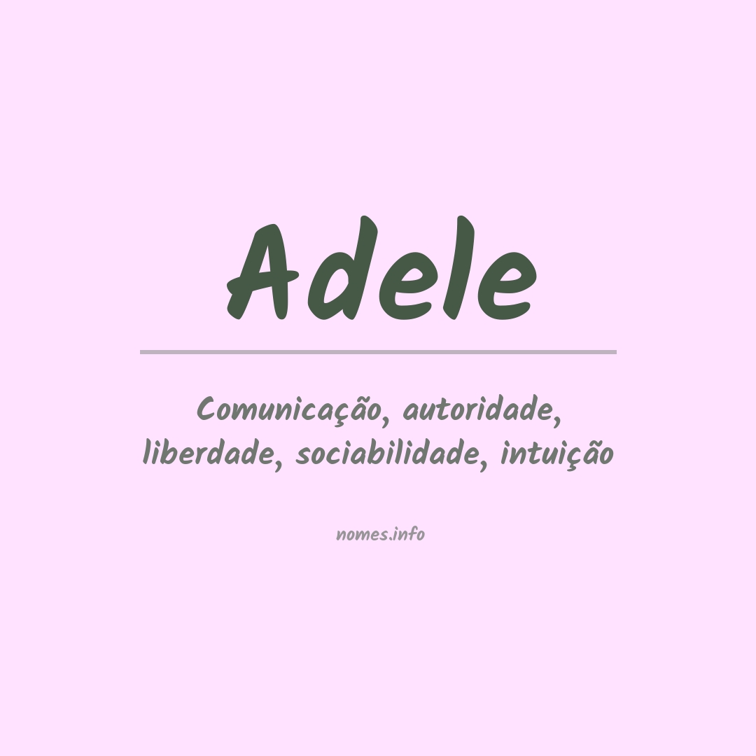 Significado do nome Adele