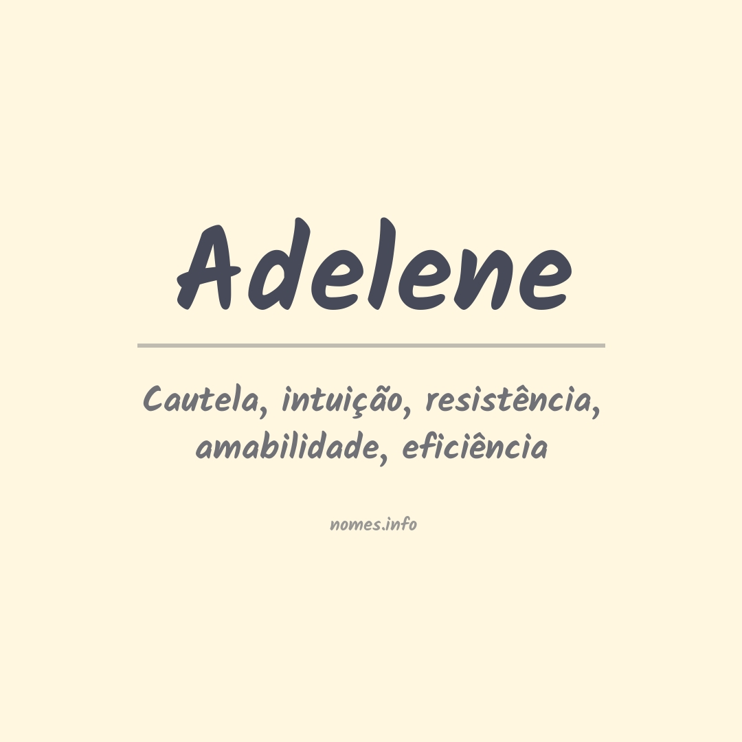 Significado do nome Adelene
