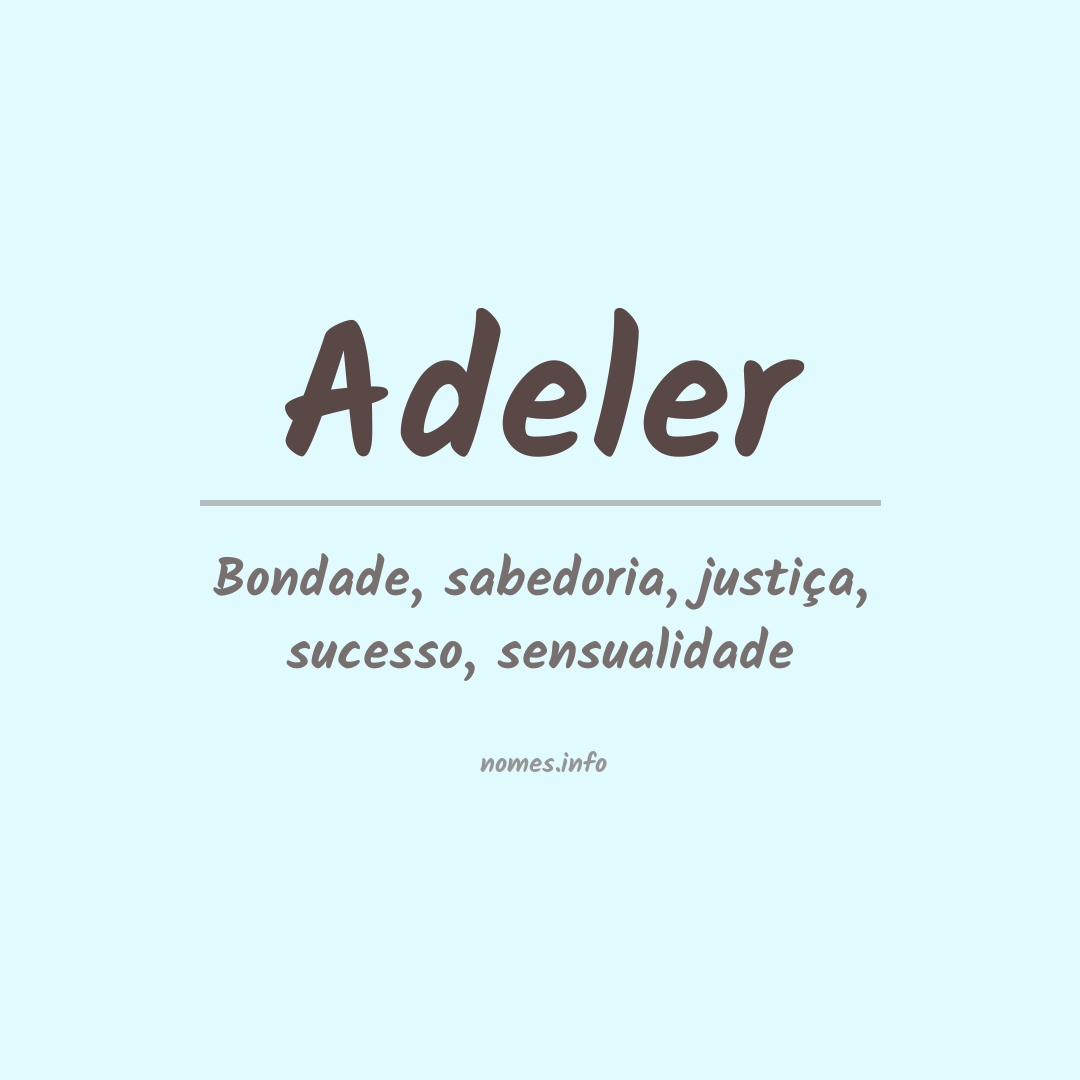 Significado do nome Adeler