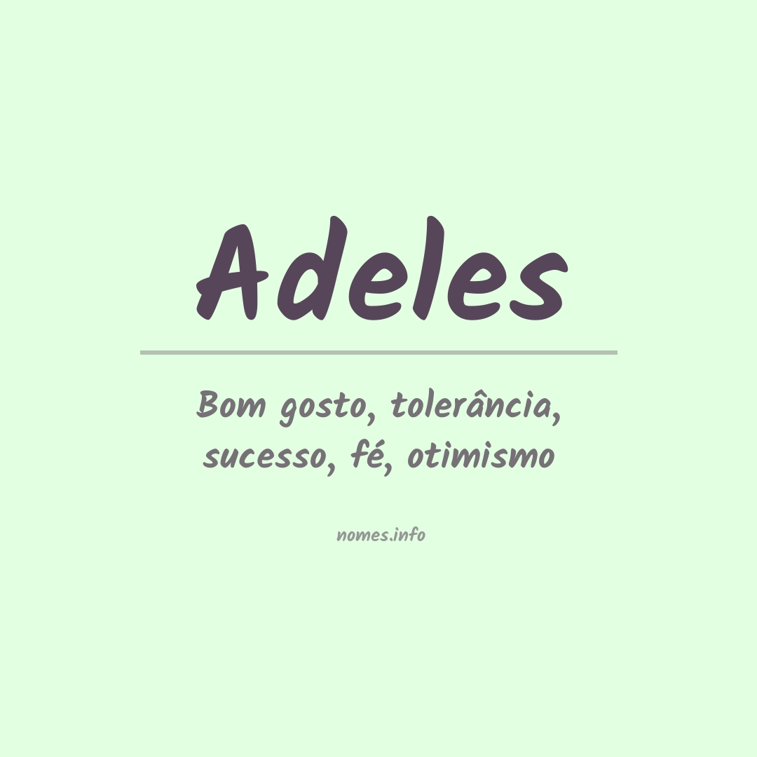 Significado do nome Adeles