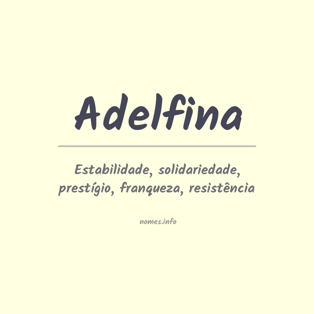 Significado do nome Adelfina