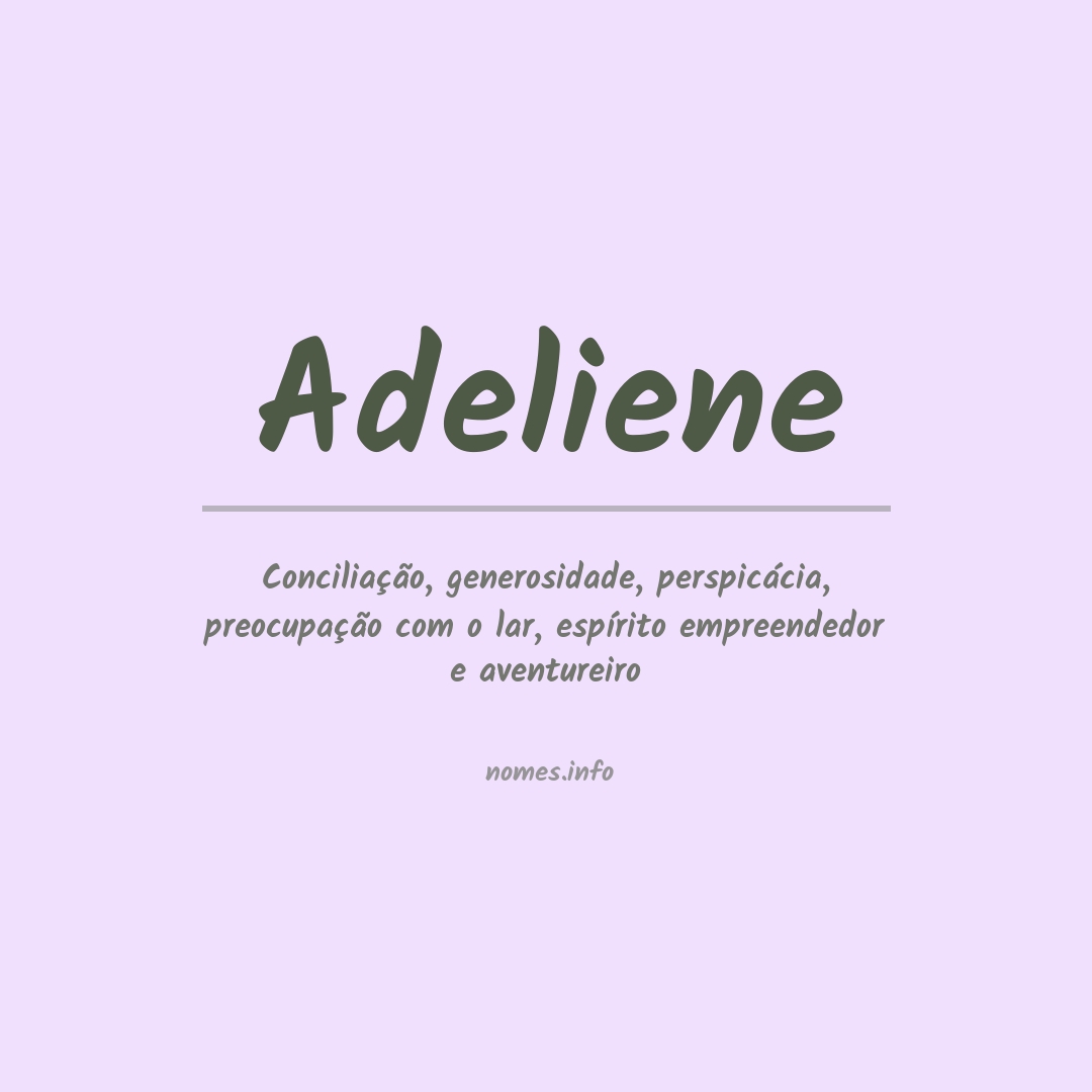 Significado do nome Adeliene