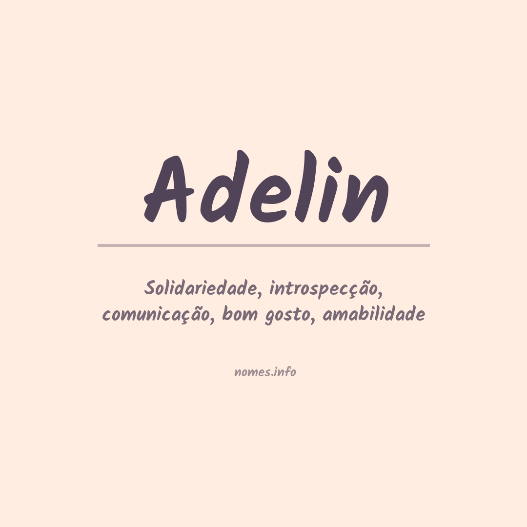 Significado do nome Adelin