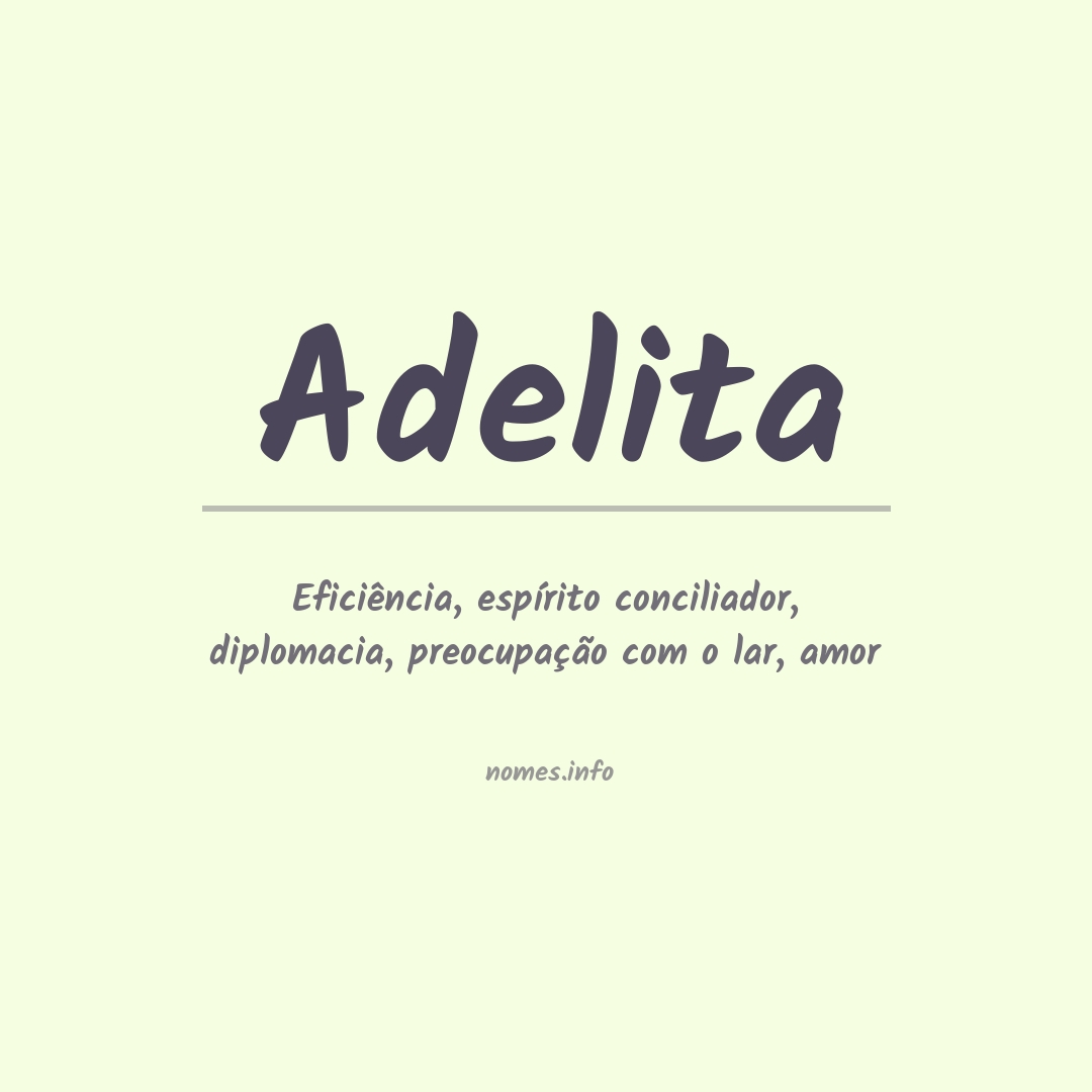 Significado do nome Adelita