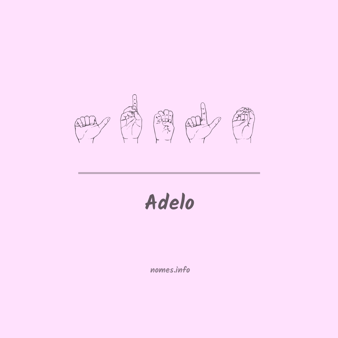 Adelo em Libras