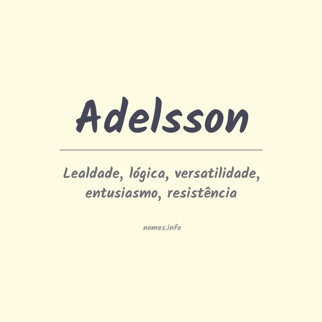 Significado do nome Adelsson