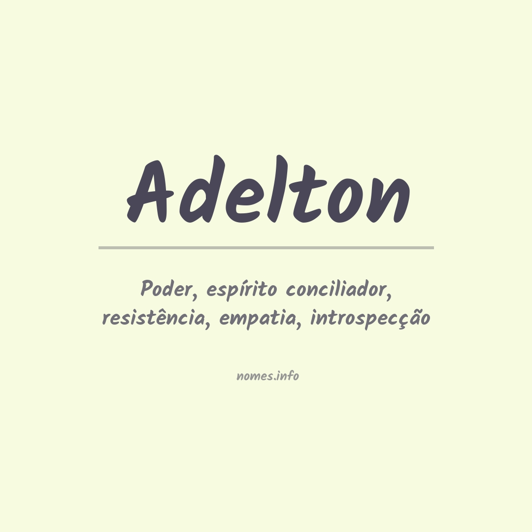 Significado do nome Adelton