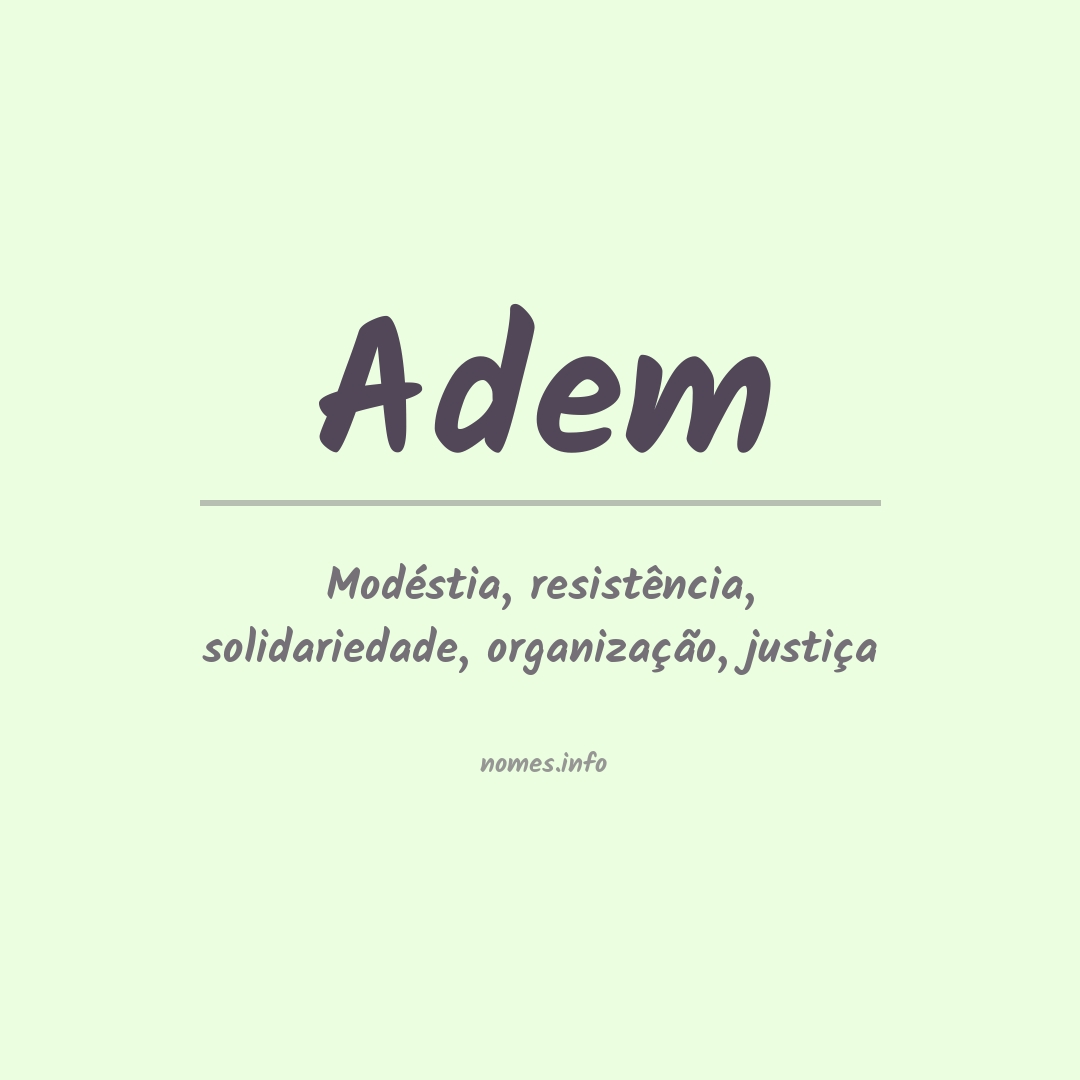 Significado do nome Adem