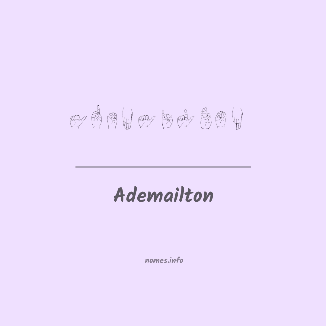Ademailton em Libras
