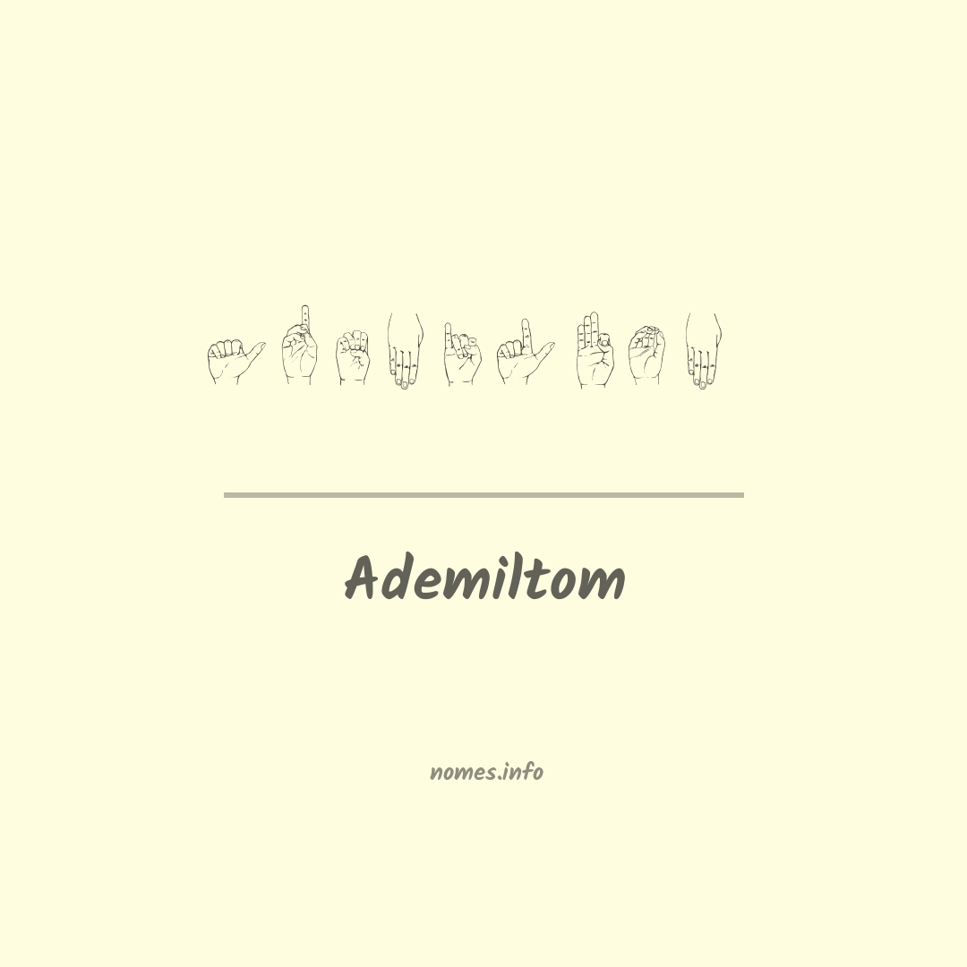 Ademiltom em Libras