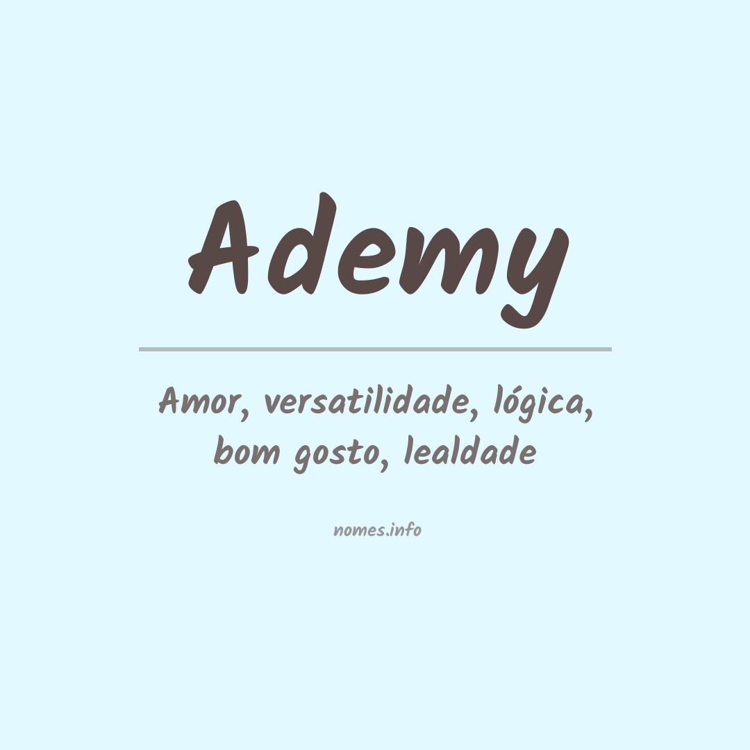 Significado do nome Ademy