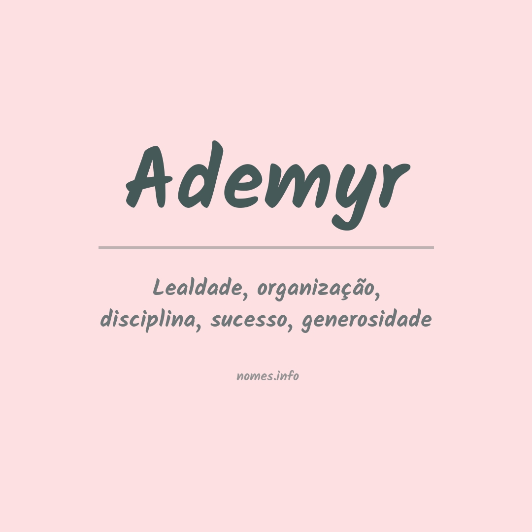 Significado do nome Ademyr