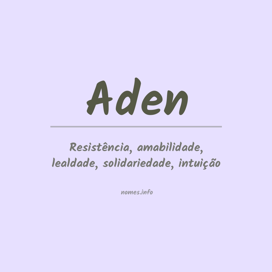 Significado do nome Aden