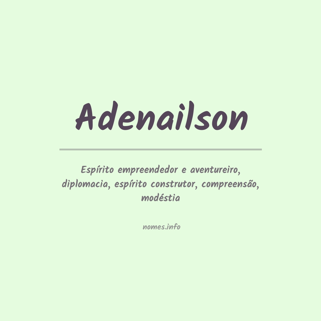 Significado do nome Adenailson