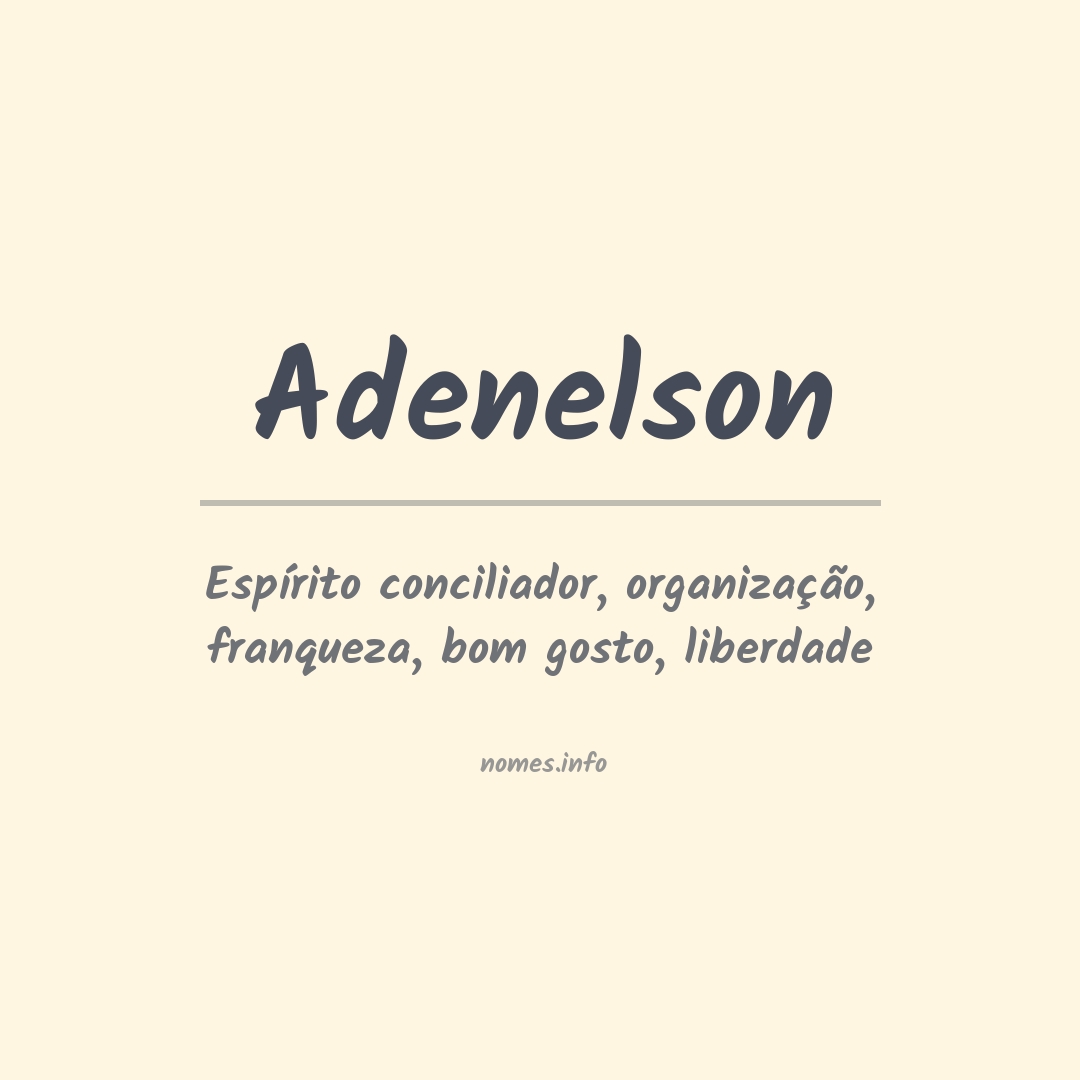 Significado do nome Adenelson