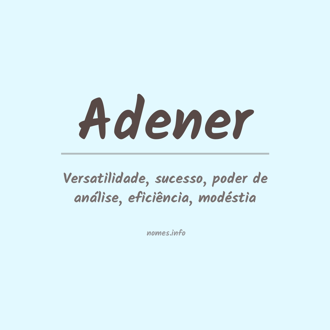 Significado do nome Adener