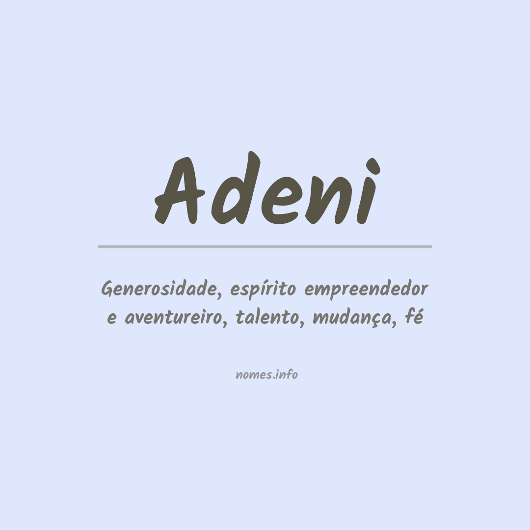 Significado do nome Adeni