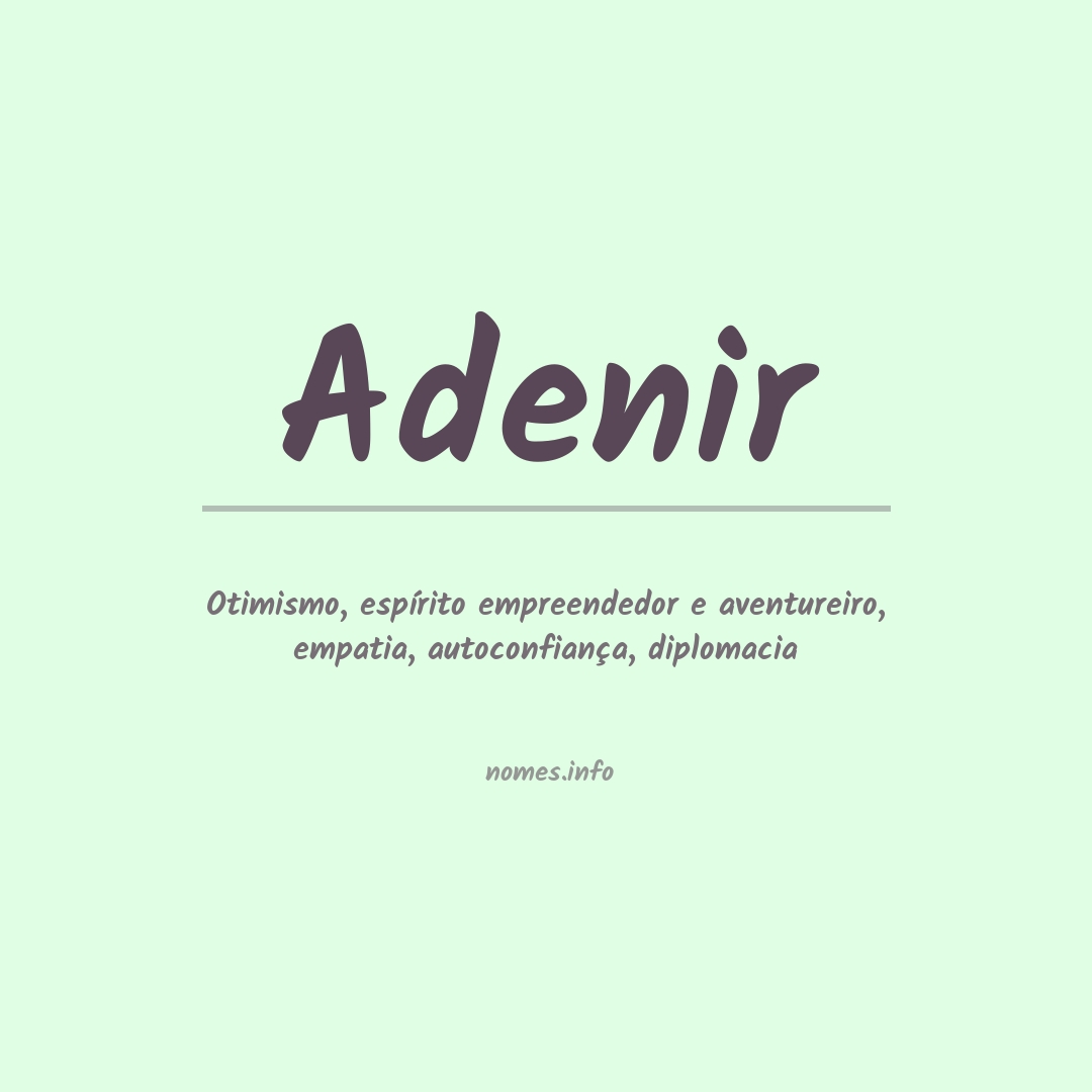 Significado do nome Adenir