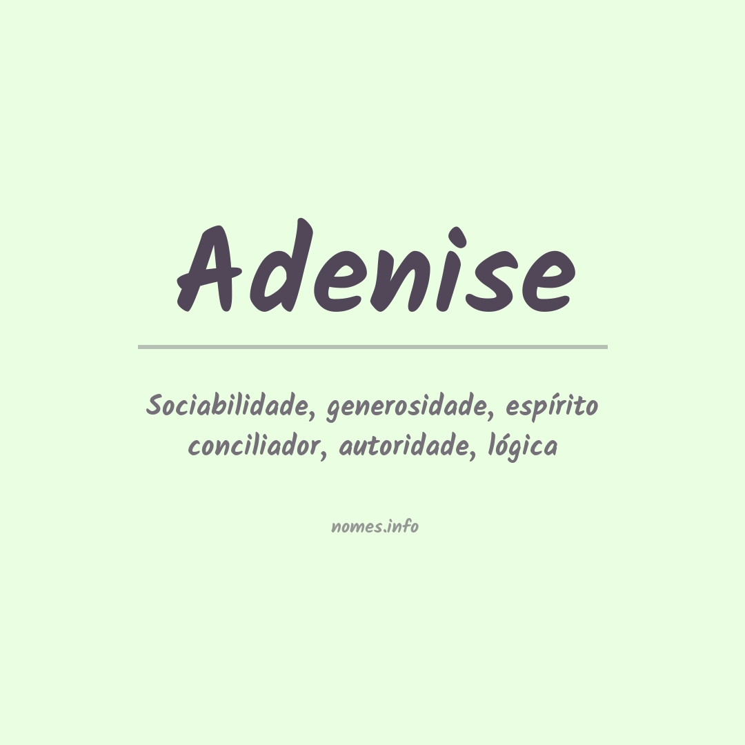 Significado do nome Adenise