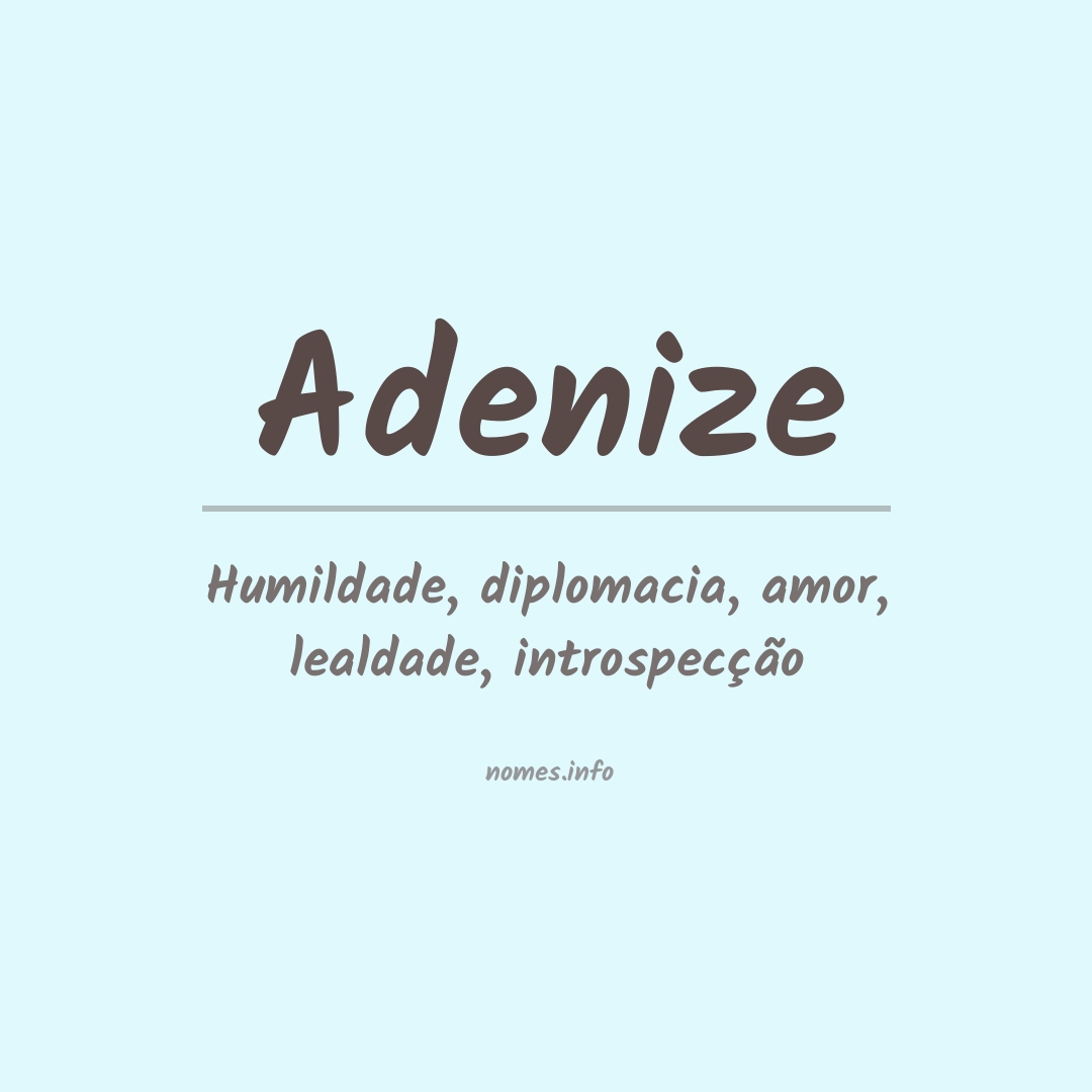 Significado do nome Adenize
