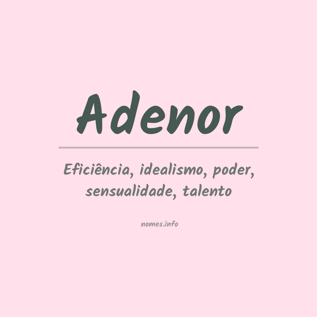 Significado do nome Adenor