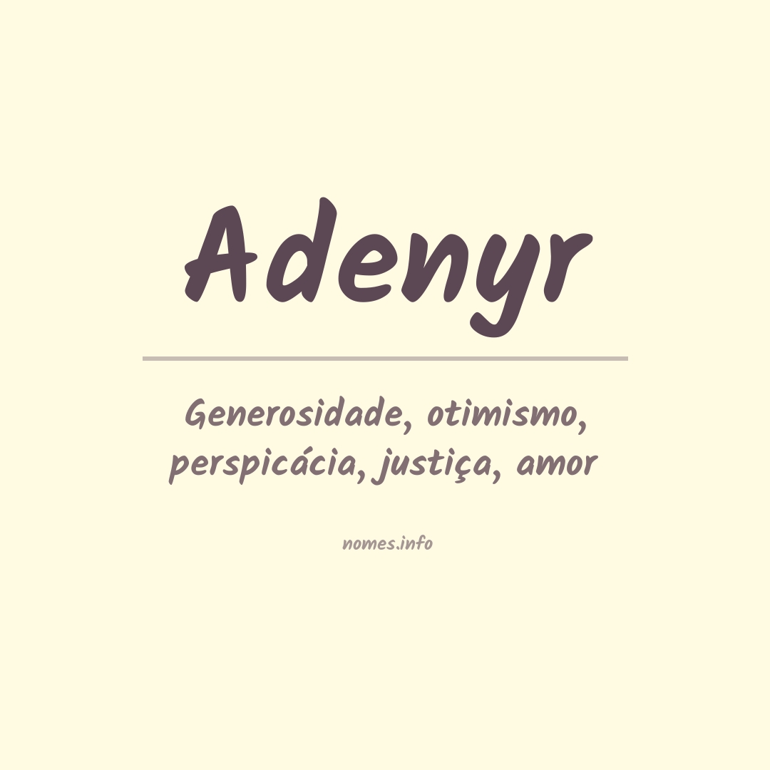 Significado do nome Adenyr