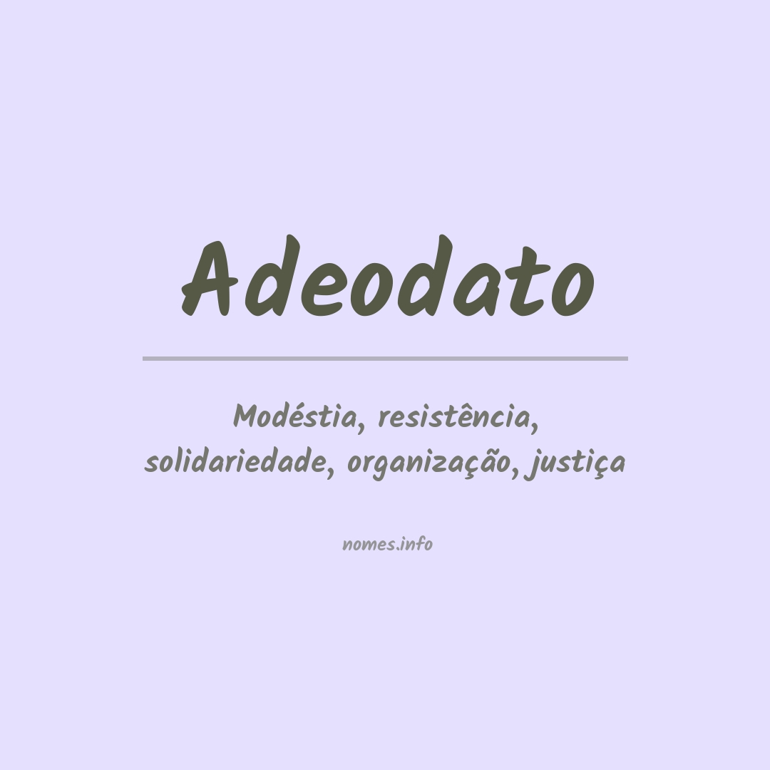 Significado do nome Adeodato