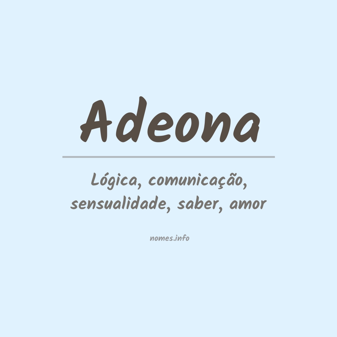 Significado do nome Adeona