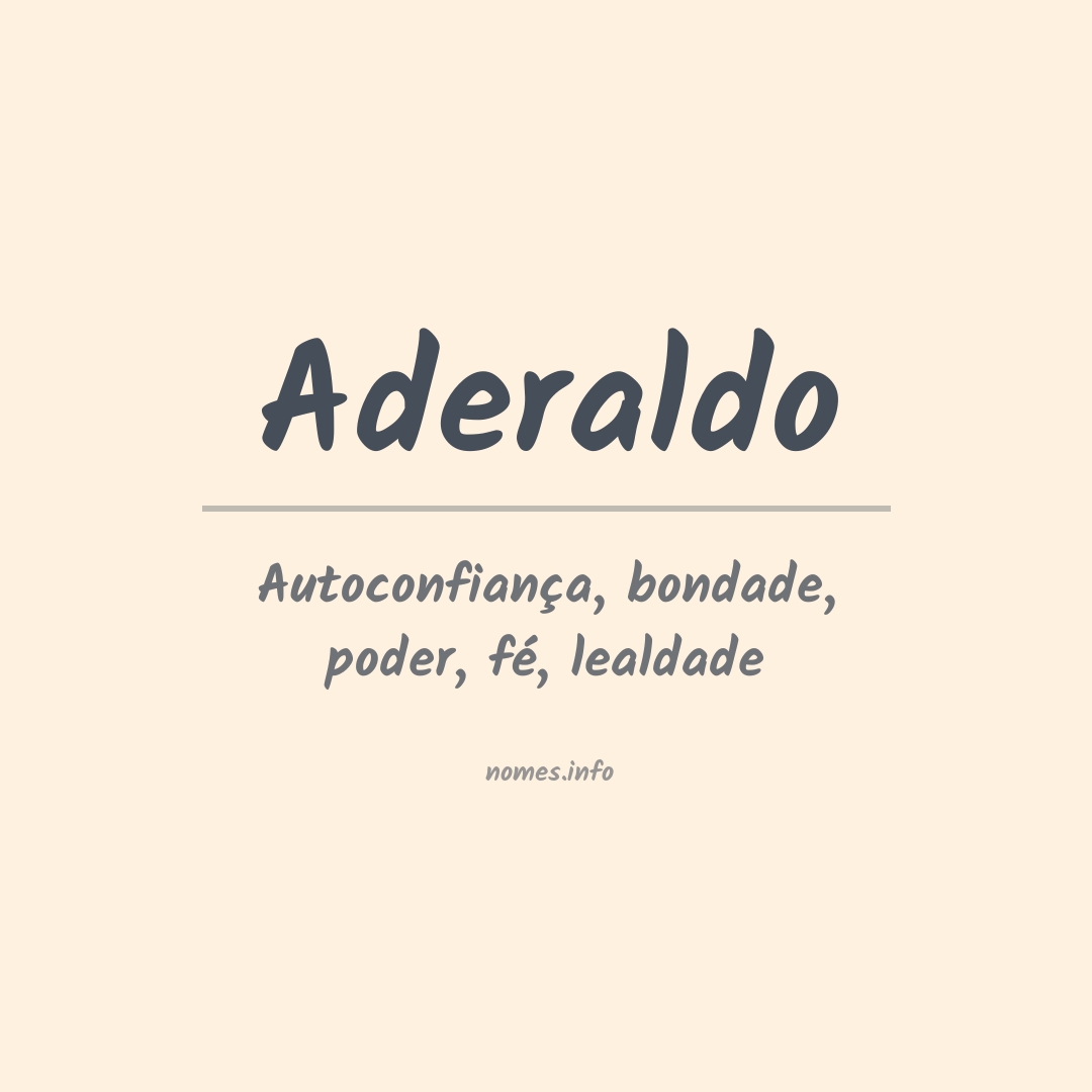 Significado do nome Aderaldo