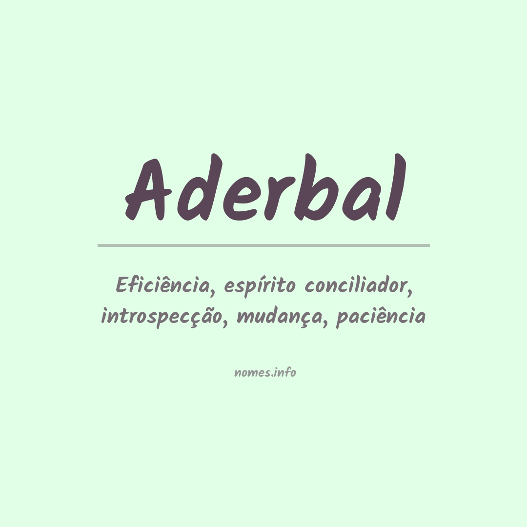 Significado do nome Aderbal