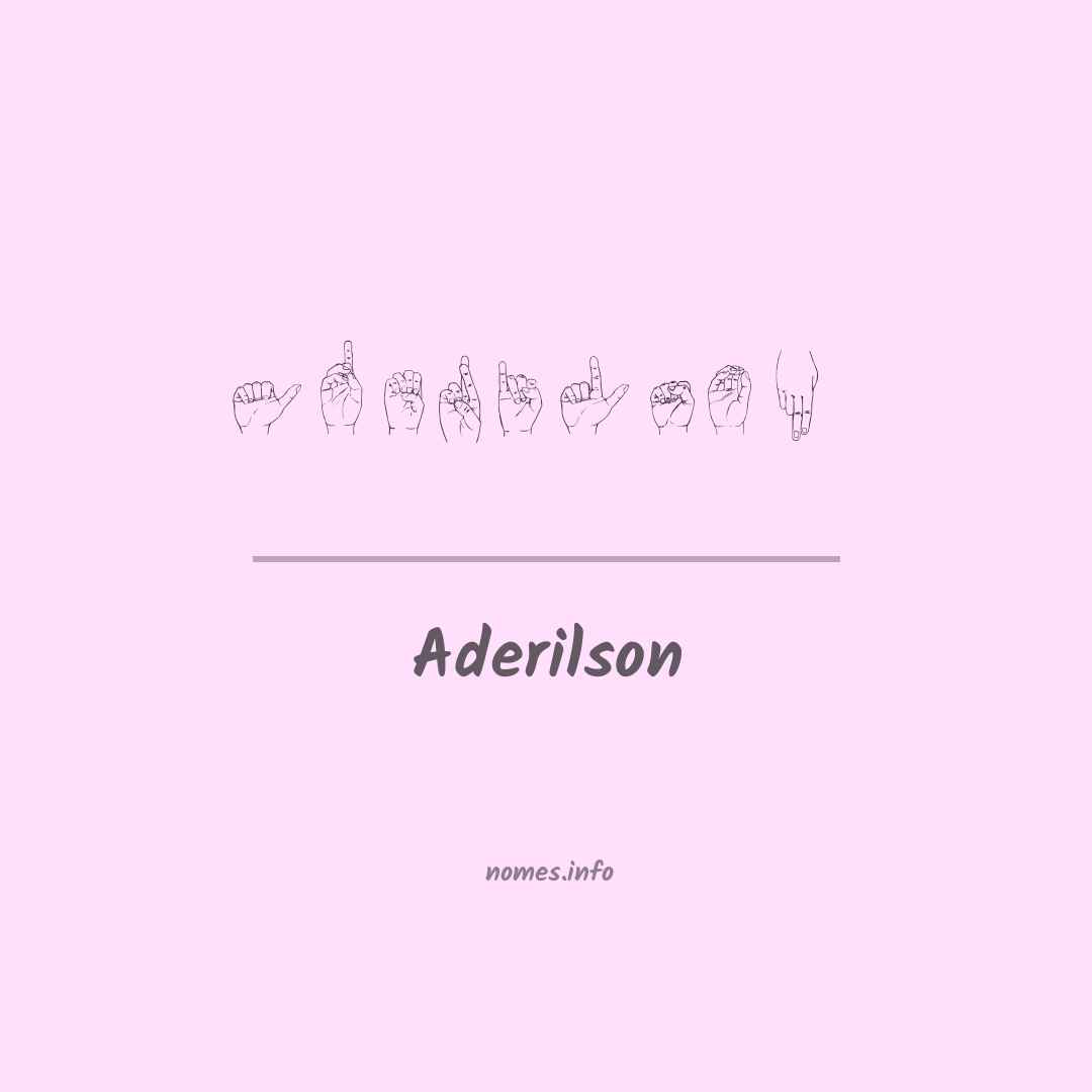 Aderilson em Libras