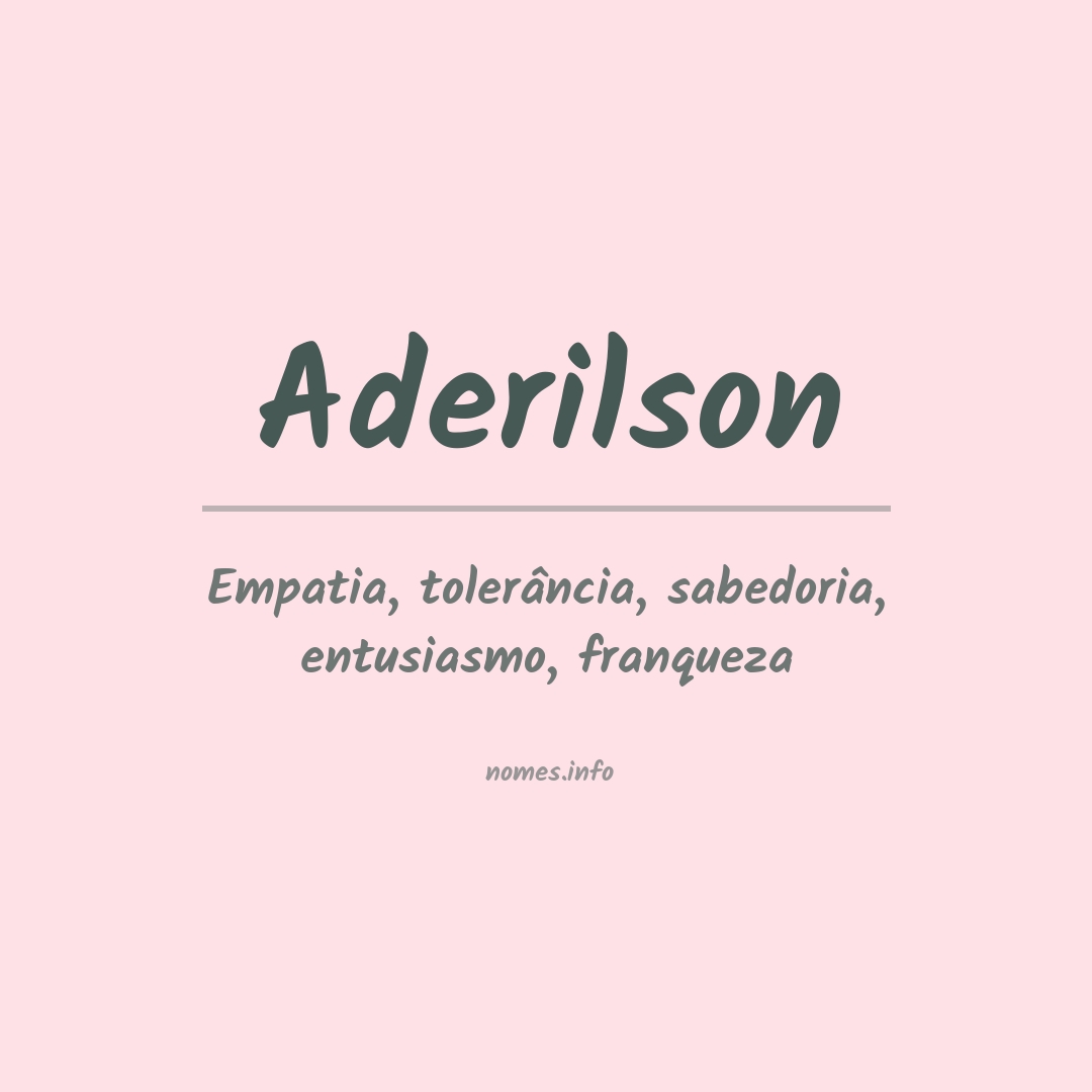 Significado do nome Aderilson
