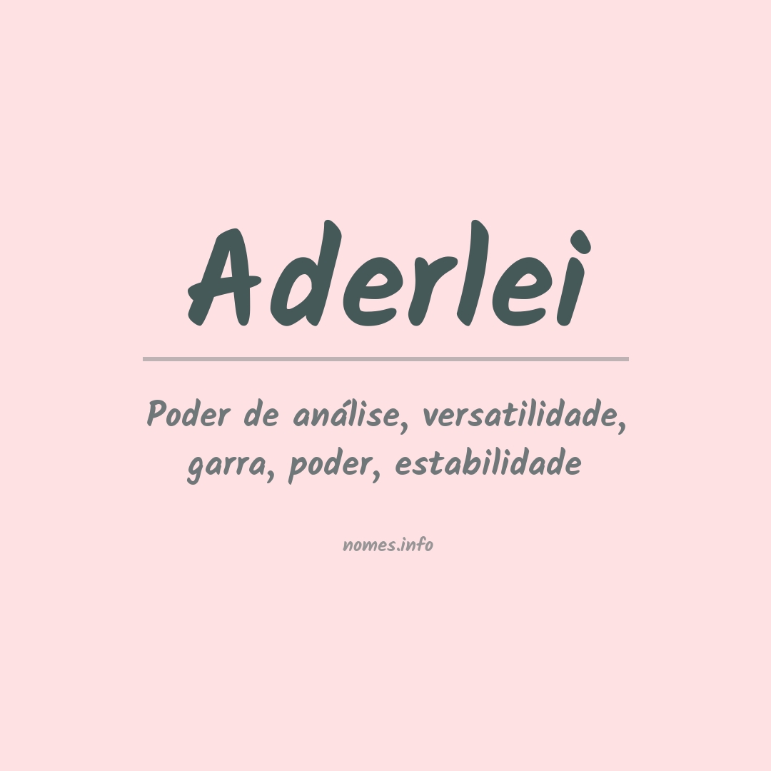 Significado do nome Aderlei
