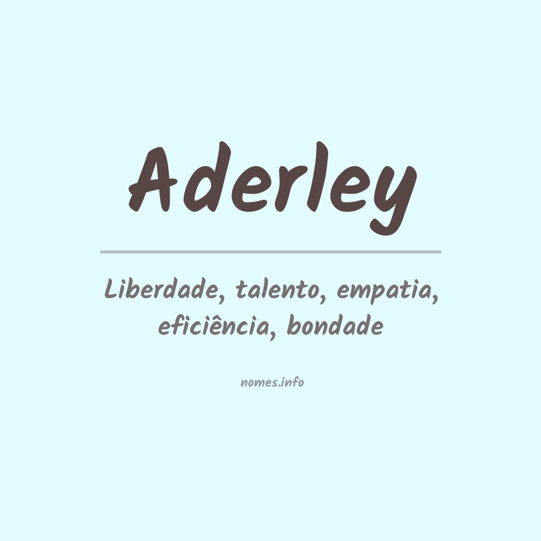Significado do nome Aderley
