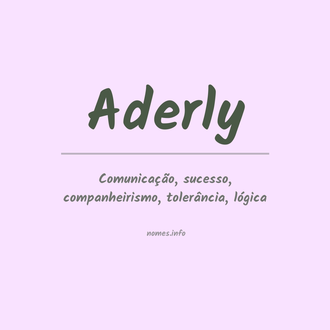 Significado do nome Aderly