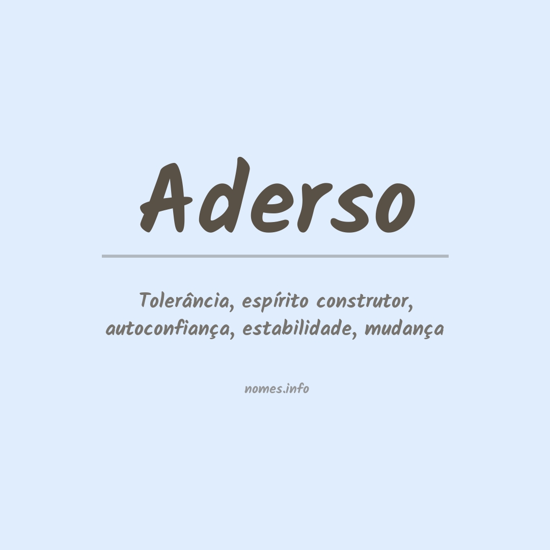 Significado do nome Aderso