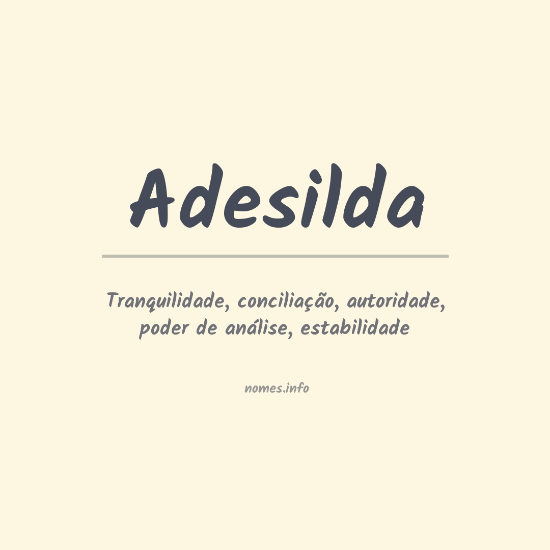 Significado do nome Adesilda