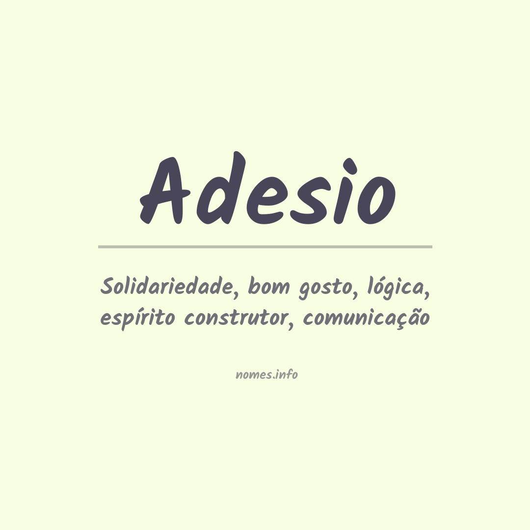 Significado do nome Adesio