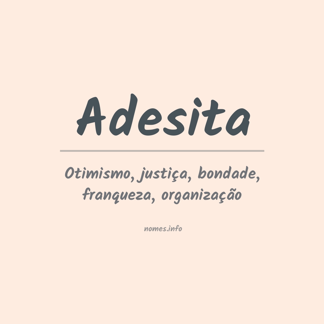 Significado do nome Adesita