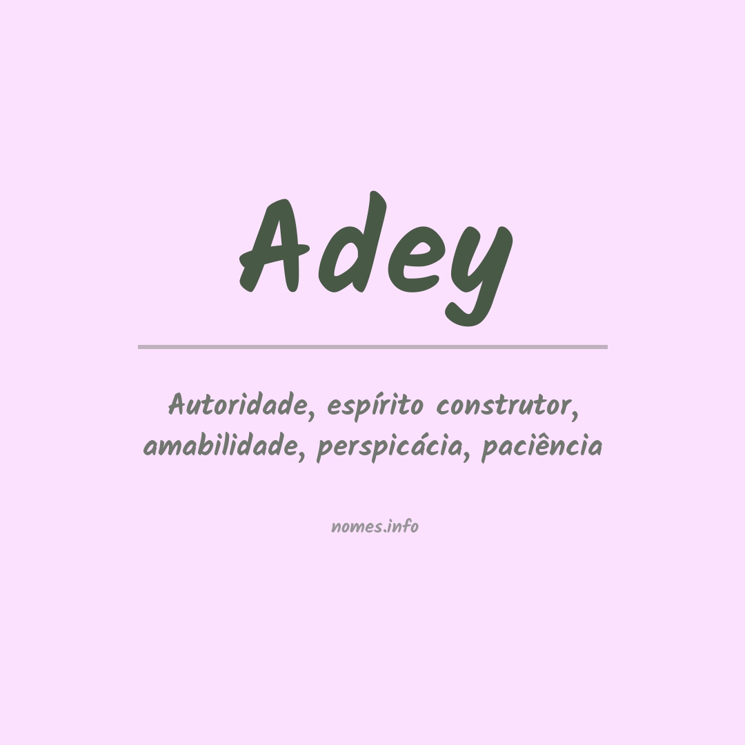Significado do nome Adey