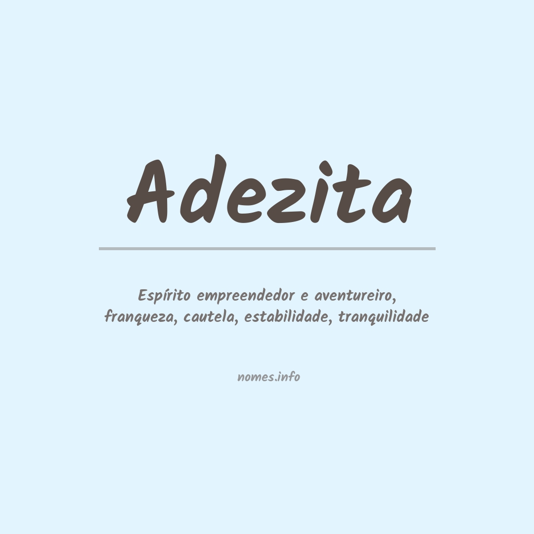 Significado do nome Adezita