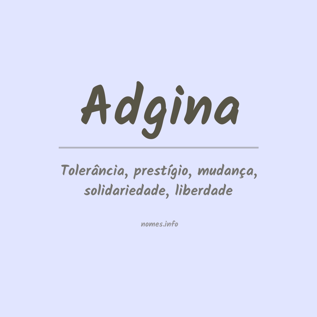 Significado do nome Adgina